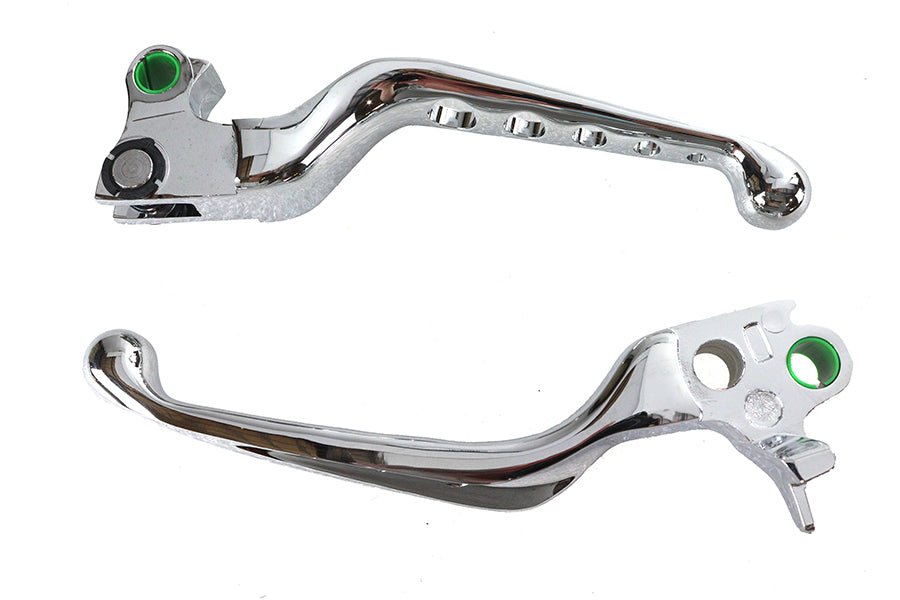 V-Twin Manufacturing Chrome Drilled Hand Lever Set - additional view 2