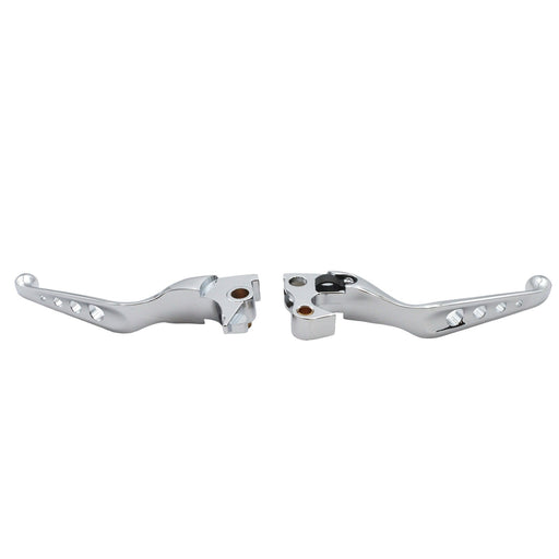 Chrome Drilled Hand Lever Set - MCM 053548 - Sportster 2014-2016