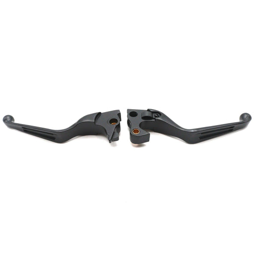 Black Slotted Hand Lever Set - MCM 053546 - Sportster 2014-2016