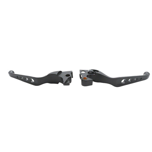 Black Drilled Hand Lever Set - MCM 053549 - Sportster 2014-2016