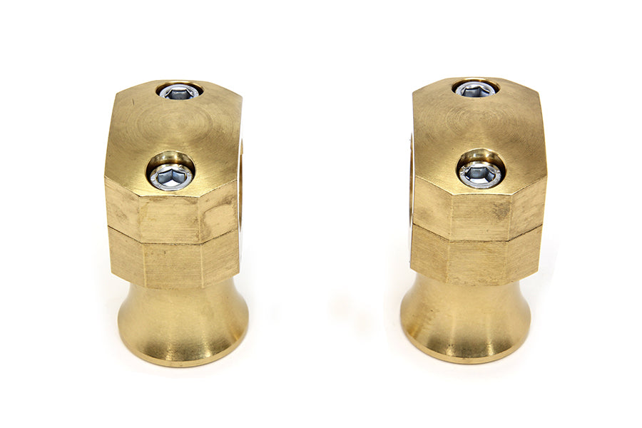 V-Twin Manufacturing Shorty Style Brass Riser Set