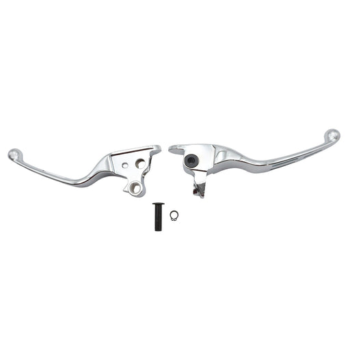 Chrome Slotted Hand Lever Set - V-Twin 26-0895 - Twin Cam Touring 2008-2013