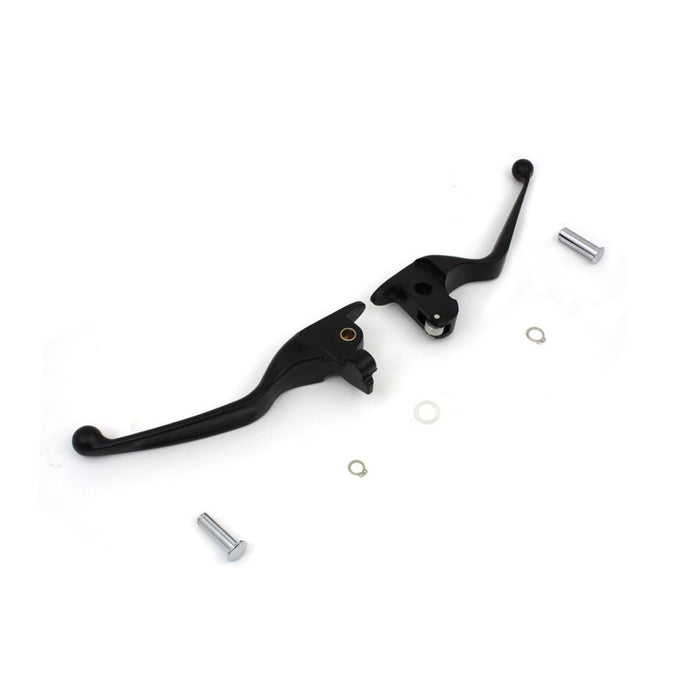 Black Wide Tamer Hand Lever Set - V-Twin 26-0940 - OEM 36700064 - Twin Cam Touring 2014-2016