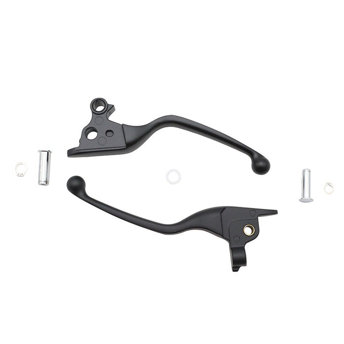 Black Narrow Smooth Contour Hand Lever Set - V-Twin 26-0963 - OEM 45015-08 - Twin Cam Touring 2008-2013