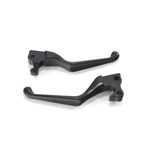 Black V-Cut Hand Lever Set - V-Twin 26-0983 - OEM 44992-07 - Sportster 2007-2013