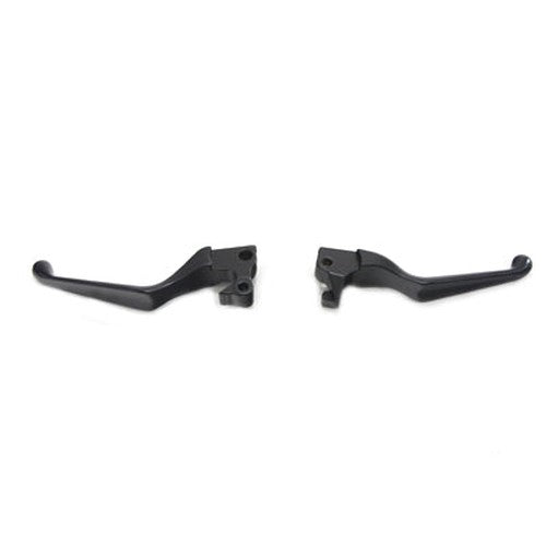 Black V-Cut Hand Lever Set - V-Twin 26-0983 - OEM 44992-07 - Sportster 2007-2013