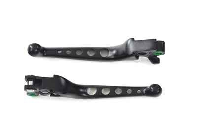 V-Twin Manufacturing Black Drilled Hand Lever Set - additional view 4