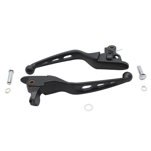 3 Slot Hand Lever Set Black - V-Twin 26-1019 - Milwaukee-Eight 2021-2023