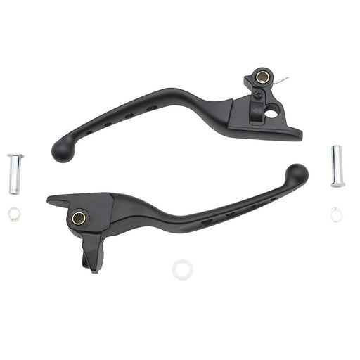4 Hole Hand Lever Set Black - V-Twin 26-1020 - Milwaukee-Eight 2021-2023