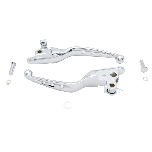 4 Hole Hand Lever Set Chrome - V-Twin 26-1021 - Milwaukee-Eight 2021-2023