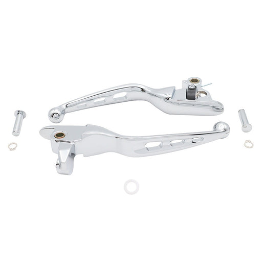 3 Slot Hand Lever Set Chrome - V-Twin 26-1022 - Milwaukee-Eight 2021-2023
