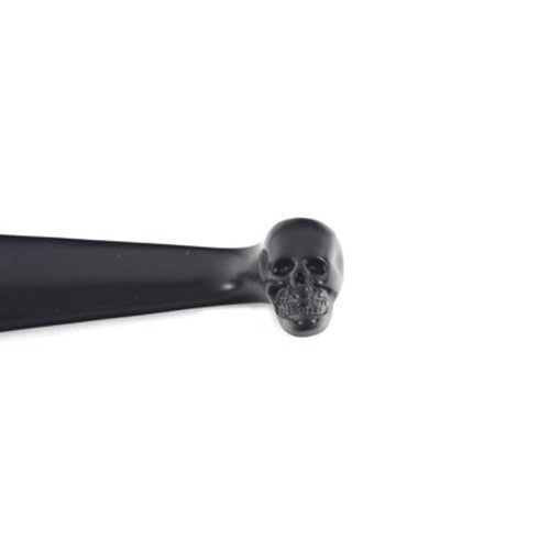Black Contour Hand Lever Set with Skull Ends - V-Twin 26-1156