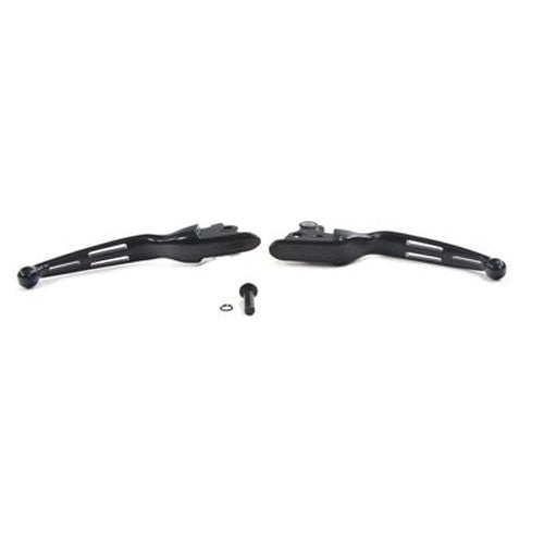 Black Slotted Hand Lever Set - V-Twin 26-2113 - Twin Cam Touring 2008-2013