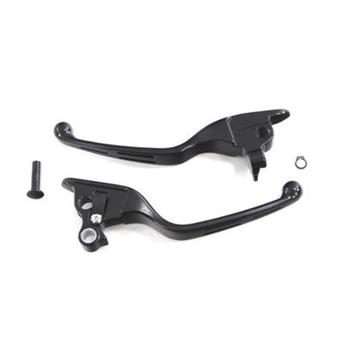 Black Slotted Hand Lever Set - V-Twin 26-2113 - Twin Cam Touring 2008-2013