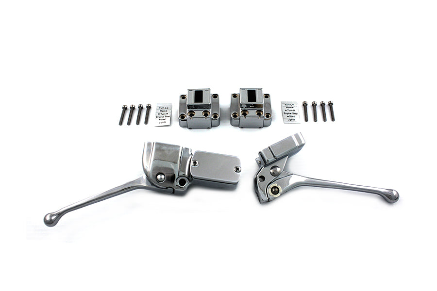 V-Twin Manufacturing Handlebar Control Kit Chrome