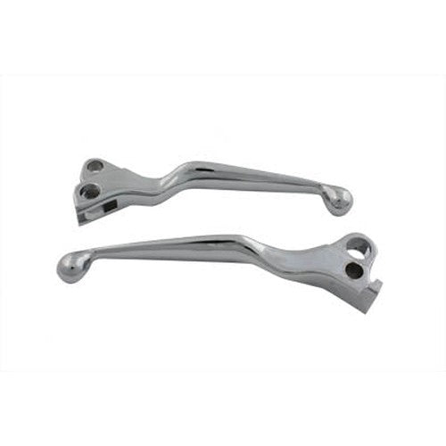Chrome Contour Hand Lever Set - V-Twin 26-2170 - Ironhead 1972-1981