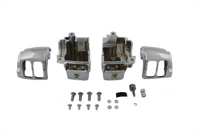 V-Twin Manufacturing Handlebar Switch Housing Kit Chrome