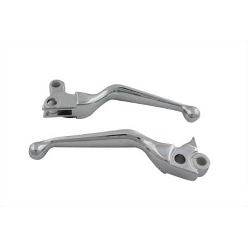 Chrome Smooth Contour Hand Lever Set - V-Twin 26-2178