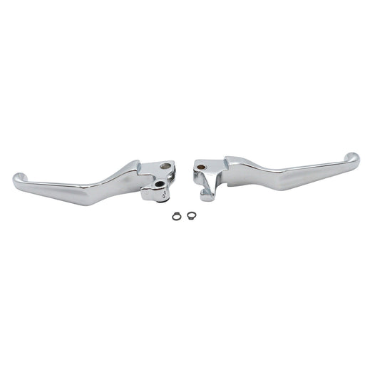 Chrome V-Cut Hand Lever Set - V-Twin 26-2203 - OEM 44992-07 - Sportster 2007-2013