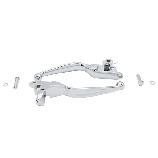 M8 Brake and Clutch Lever Set Chrome - V-Twin 26-7801 - OEM 36700250 / 42276-06A - Milwaukee-Eight Touring 2021-2022