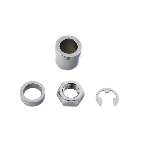 Rear Axle Nut Kit Chrome - V-Twin 2613-4 - OEM 41240-02 - Twin Cam Touring 2002-2007