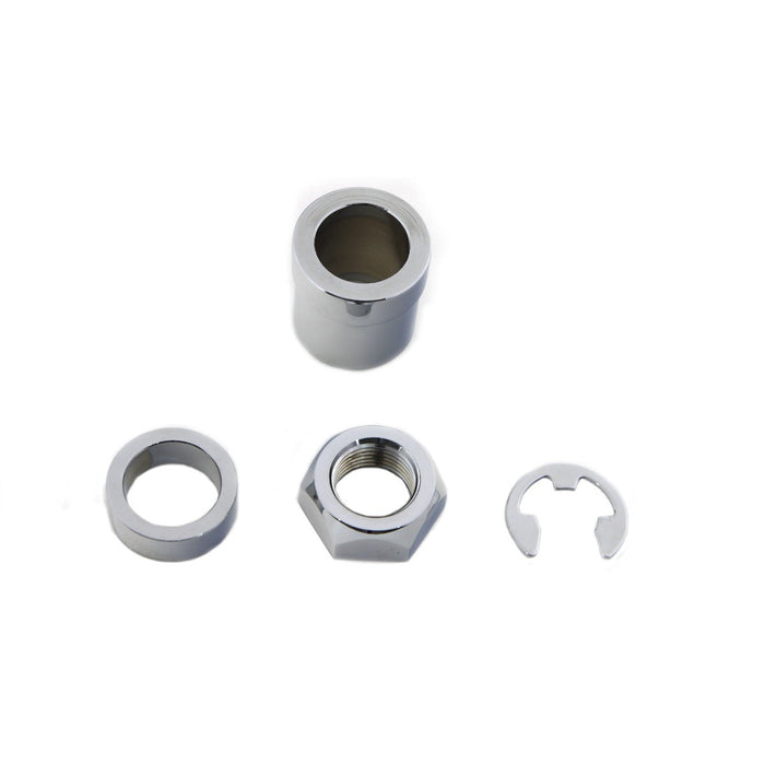 Rear Axle Nut Kit Chrome - V-Twin 2613-4 - OEM 41240-02 - Twin Cam Touring 2002-2007