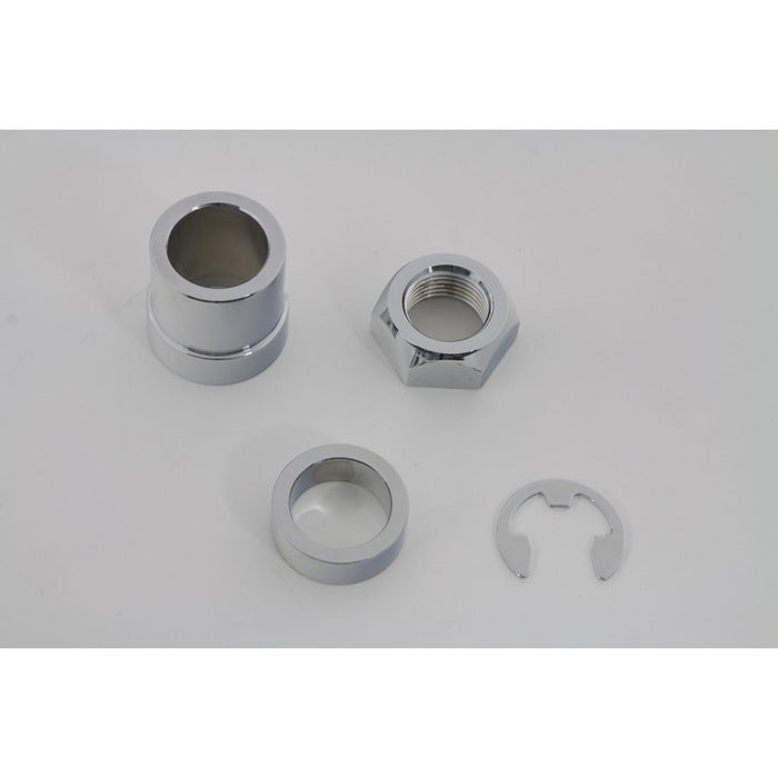 Rear Axle Nut Kit Chrome - V-Twin 2613-4 - OEM 41240-02 - Twin Cam Touring 2002-2007