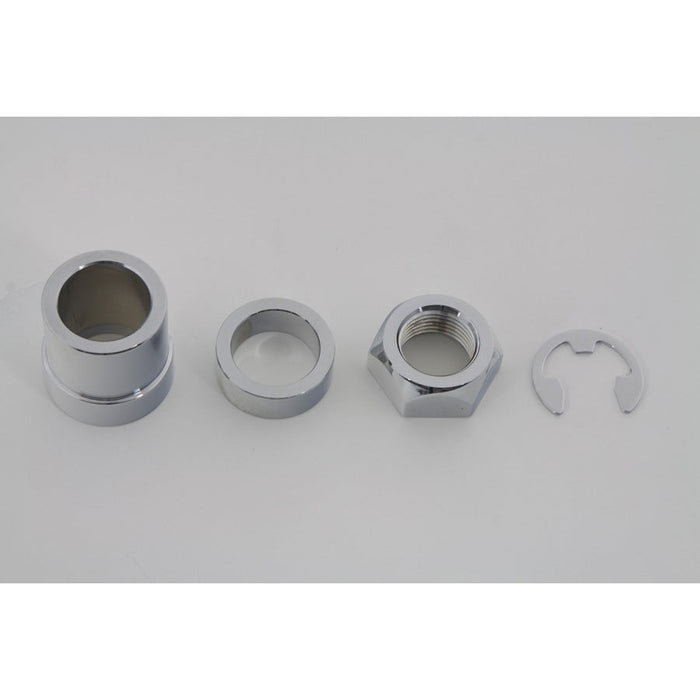 Rear Axle Nut Kit Chrome - V-Twin 2613-4 - OEM 41240-02 - Twin Cam Touring 2002-2007