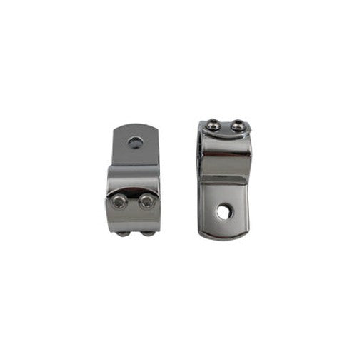 Chrome 1-1/4 Footpeg Mount Clamp Set - Wyatt Gatling 13448AP