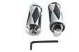 V-Twin Manufacturing Chrome Diamond Style Large Footpeg Set