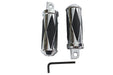 V-Twin Manufacturing Chrome Diamond Style Large Footpeg Set - additional view 2