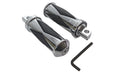 V-Twin Manufacturing Chrome Diamond Style Large Footpeg Set - additional view 4