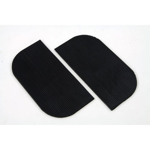 Mini Footboard Mat Set Black Rubber - V-Twin 28-0613