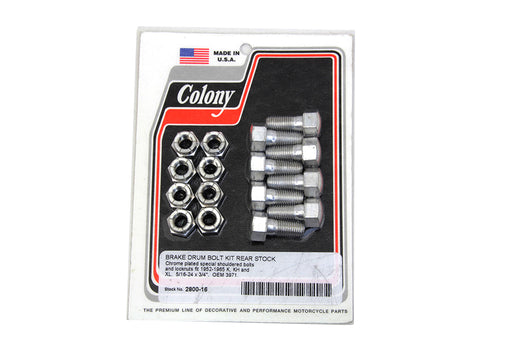 Colony Rear Brake Drum Bolt and Nut Kit - additional view 2