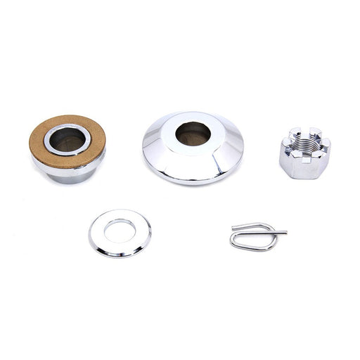 Front Axle Spacer Kit Smooth Style Chrome - V-Twin 2864-5 - OEM 43360-97 - Big Twin 1997-1999