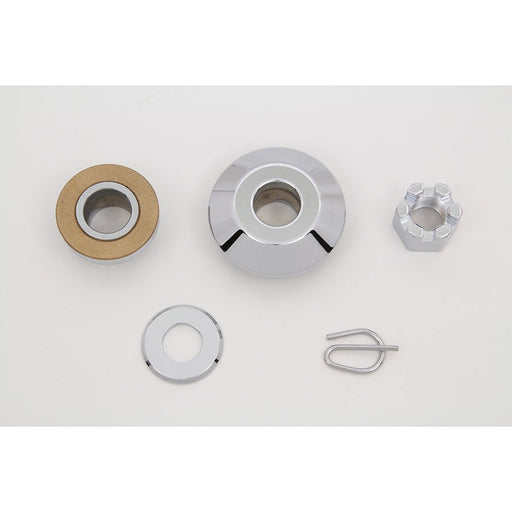Front Axle Spacer Kit Smooth Style Chrome - V-Twin 2864-5 - OEM 43360-97 - Big Twin 1997-1999