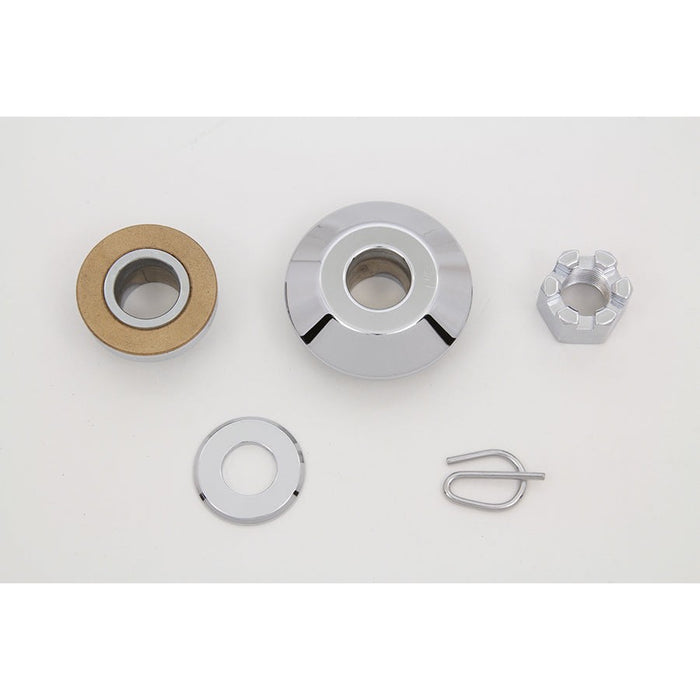 Front Axle Spacer Kit Smooth Style Chrome - V-Twin 2864-5 - OEM 43360-97 - Big Twin 1997-1999