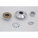 Front Axle Spacer Kit Smooth Style Chrome - V-Twin 2864-5 - OEM 43360-97 - Big Twin 1997-1999