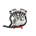 2 into 1 Black Exhaust Pipe Header Set - V-Twin 29-0178