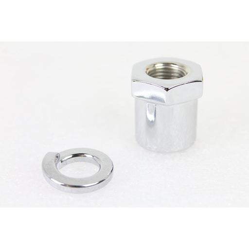 Front Axle Nut and Washer Kit Chrome Plated - V-Twin 2929-2 - OEM 43886-52 - Sportster 1952-1972