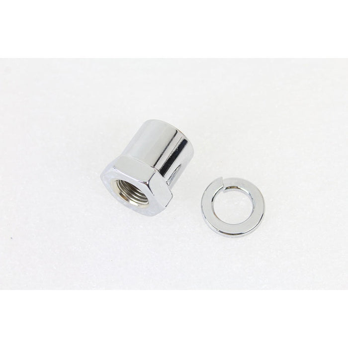 Front Axle Nut and Washer Kit Chrome Plated - V-Twin 2929-2 - OEM 43886-52 - Sportster 1952-1972
