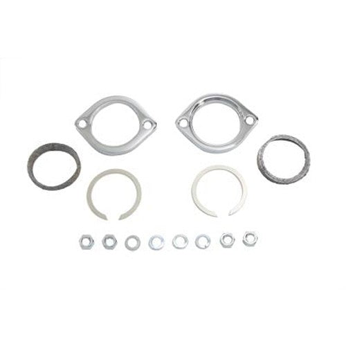 Exhaust Flange Kit Chrome - Wyatt Gatling 74601 - OEM 65328-83