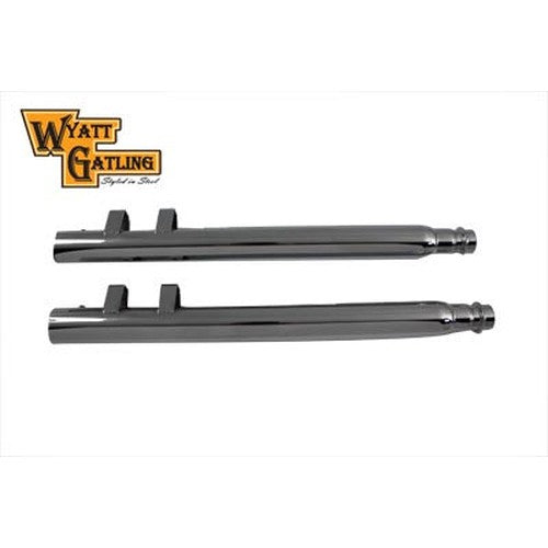 Wyatt Gatling Dumper Exhaust Straight Pipe Set - Wyatt Gatling 08-6144 - Evolution Touring 1985-1994