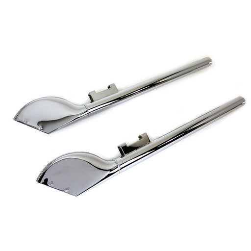 Batique Style Exhaust Tube Set Chrome - V-Twin 30-0442 - Big Twin 1995-2016