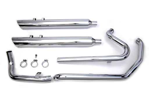 V-Twin Manufacturing Touring Crossover Exhaust Header System Chrome