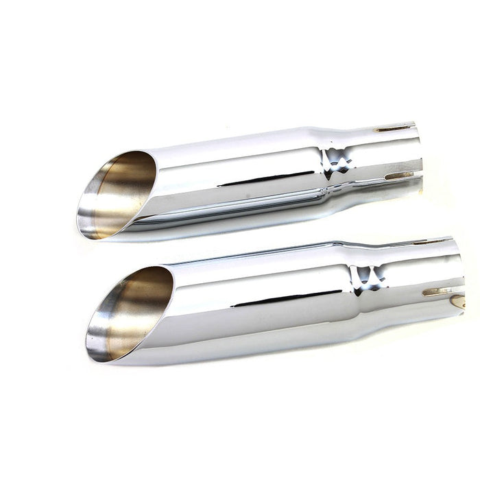 Chrome Mini Exhaust Tip Set - V-Twin 30-0672