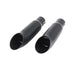Black Mini Exhaust Tip Set - V-Twin 30-0673
