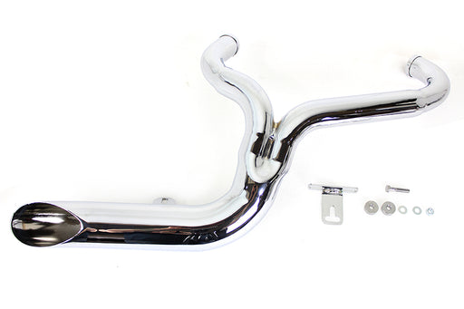 V-Twin Manufacturing FXD 2:1 Lake Side Pipe Exhaust Chrome