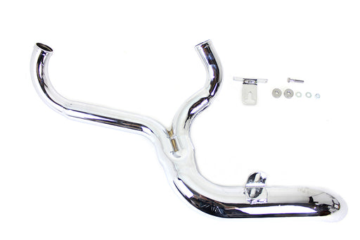 V-Twin Manufacturing FXD 2:1 Lake Side Pipe Exhaust Chrome - additional view 2