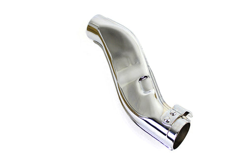 V-Twin Manufacturing Flat Squash" Pipe with Tab Chrome - additional view 2
